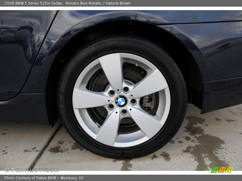 Monaco Blue Metallic / Natural Brown 2008 BMW 5 Series 528xi Sedan