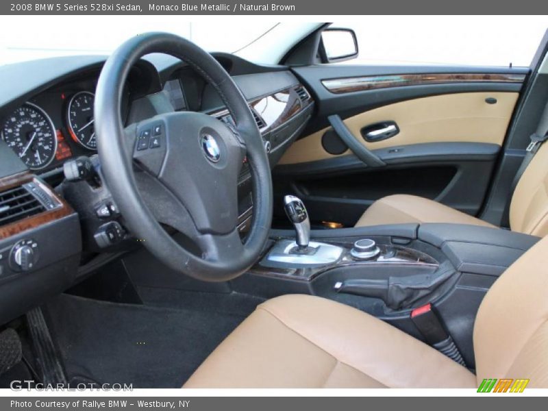 Monaco Blue Metallic / Natural Brown 2008 BMW 5 Series 528xi Sedan