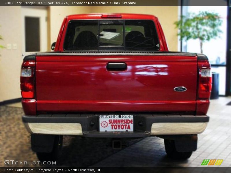 Toreador Red Metallic / Dark Graphite 2003 Ford Ranger FX4 SuperCab 4x4