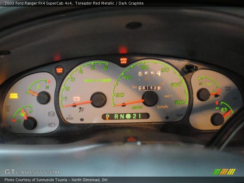 Toreador Red Metallic / Dark Graphite 2003 Ford Ranger FX4 SuperCab 4x4