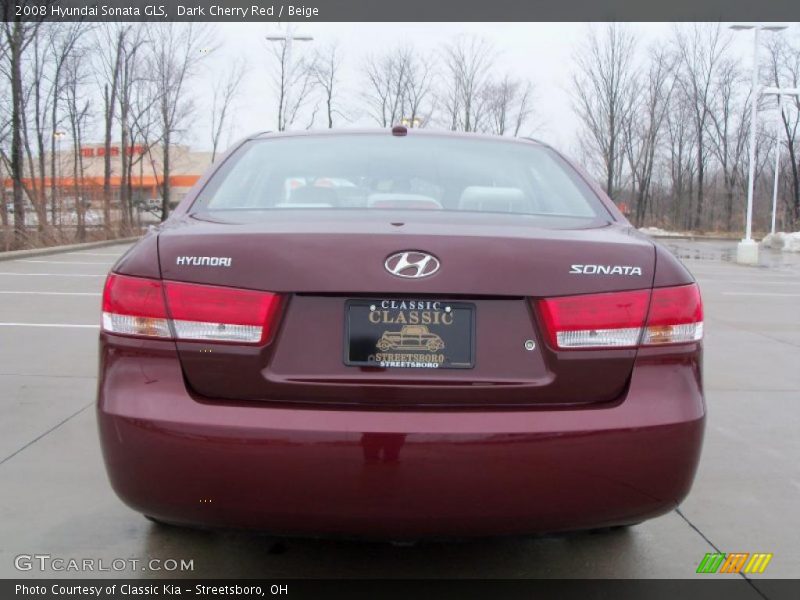 Dark Cherry Red / Beige 2008 Hyundai Sonata GLS