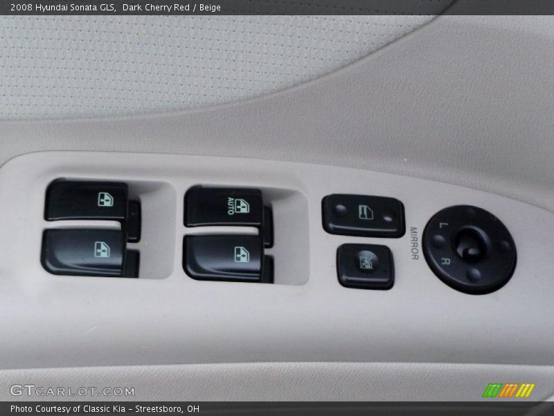 Dark Cherry Red / Beige 2008 Hyundai Sonata GLS
