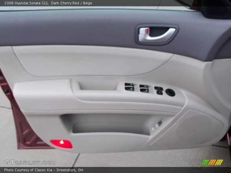 Dark Cherry Red / Beige 2008 Hyundai Sonata GLS