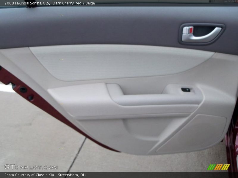 Dark Cherry Red / Beige 2008 Hyundai Sonata GLS