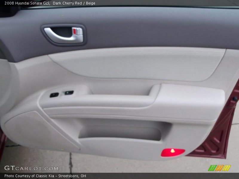 Dark Cherry Red / Beige 2008 Hyundai Sonata GLS