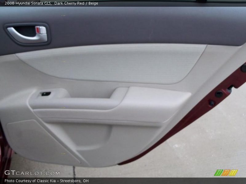Dark Cherry Red / Beige 2008 Hyundai Sonata GLS