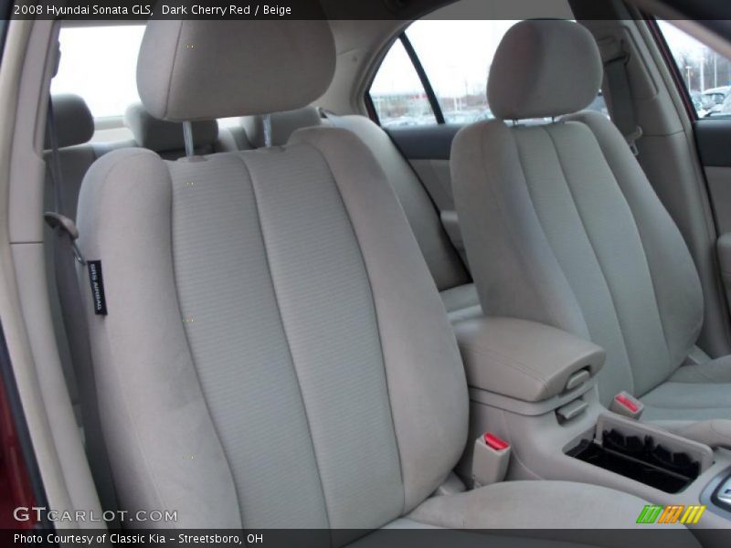 Dark Cherry Red / Beige 2008 Hyundai Sonata GLS