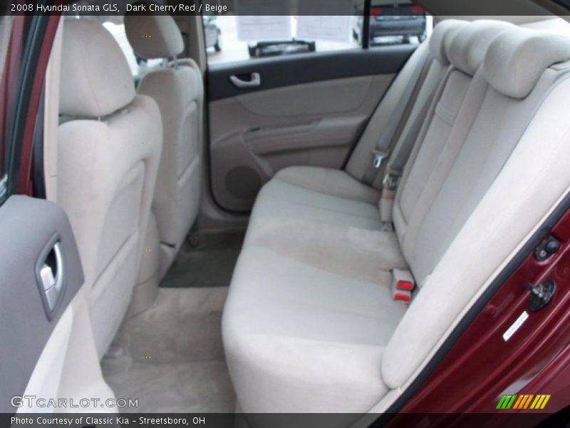 Dark Cherry Red / Beige 2008 Hyundai Sonata GLS