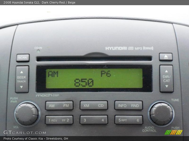 Dark Cherry Red / Beige 2008 Hyundai Sonata GLS