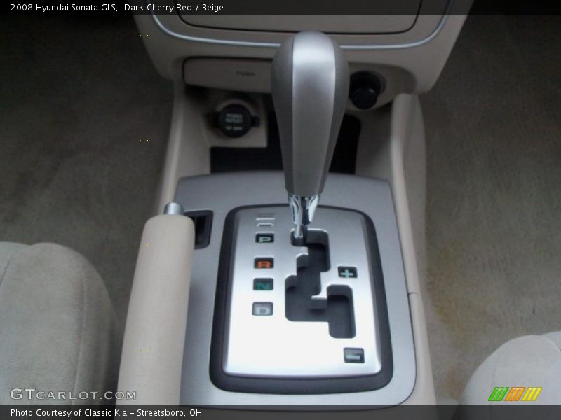Dark Cherry Red / Beige 2008 Hyundai Sonata GLS