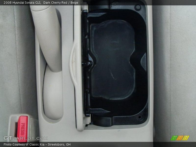 Dark Cherry Red / Beige 2008 Hyundai Sonata GLS