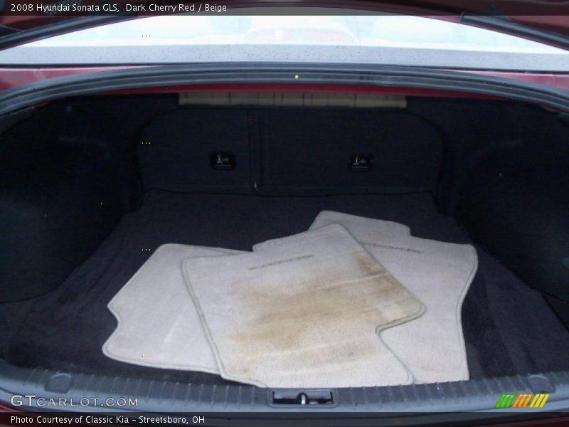 Dark Cherry Red / Beige 2008 Hyundai Sonata GLS