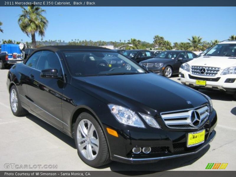 Black / Black 2011 Mercedes-Benz E 350 Cabriolet