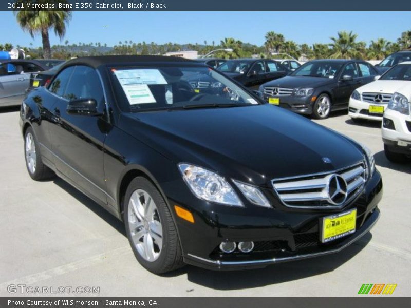Black / Black 2011 Mercedes-Benz E 350 Cabriolet