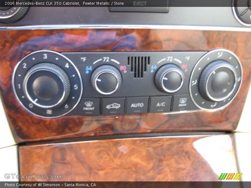 Controls of 2006 CLK 350 Cabriolet