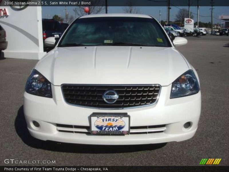 Satin White Pearl / Blond 2006 Nissan Altima 2.5 S