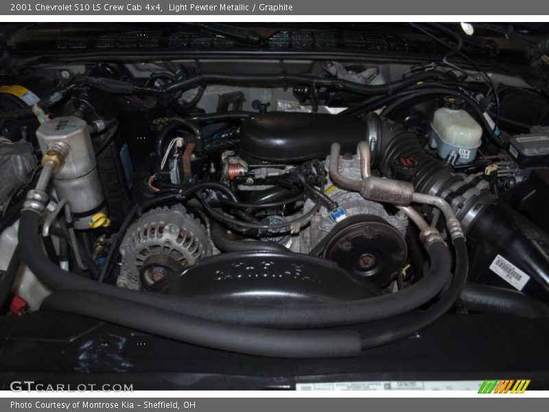 Light Pewter Metallic / Graphite 2001 Chevrolet S10 LS Crew Cab 4x4