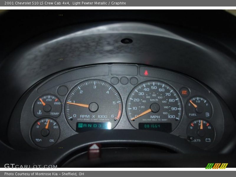  2001 S10 LS Crew Cab 4x4 LS Crew Cab 4x4 Gauges