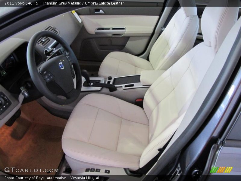  2011 S40 T5 Umbra/Calcite Leather Interior