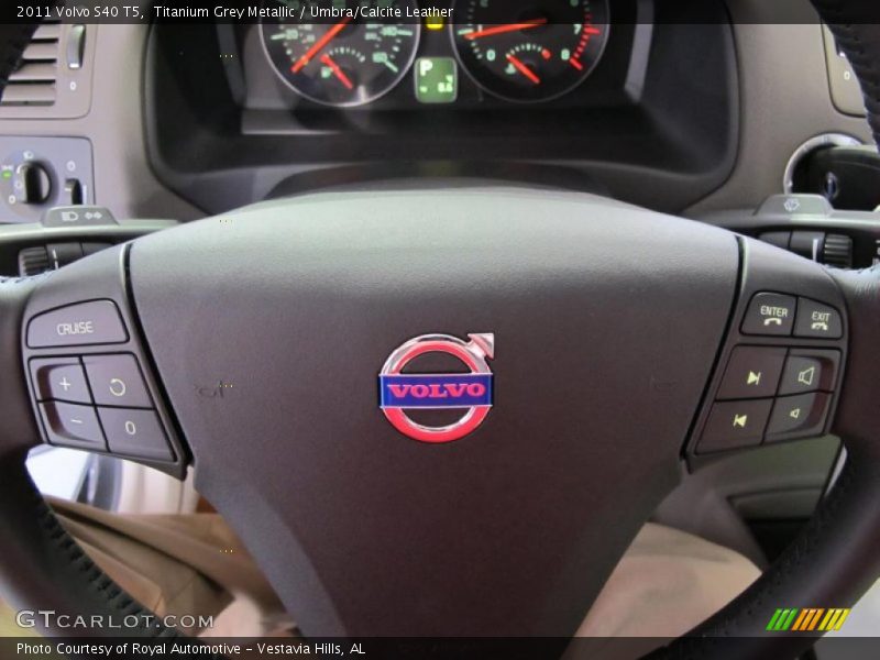 Titanium Grey Metallic / Umbra/Calcite Leather 2011 Volvo S40 T5