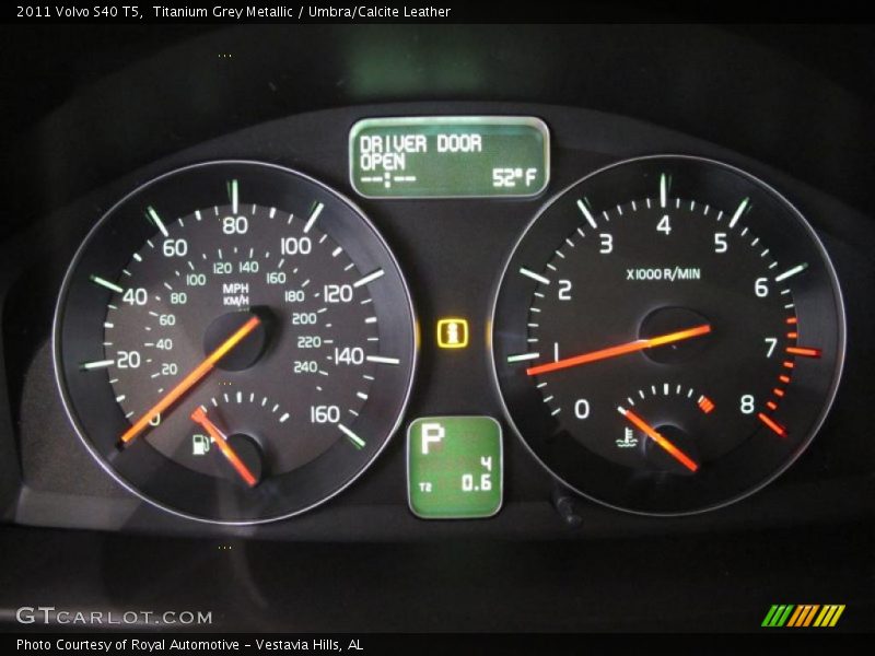 Titanium Grey Metallic / Umbra/Calcite Leather 2011 Volvo S40 T5