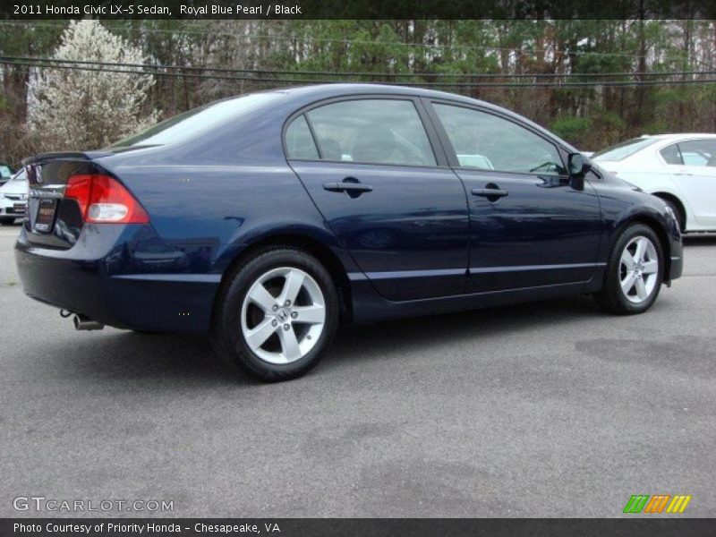 Royal Blue Pearl / Black 2011 Honda Civic LX-S Sedan