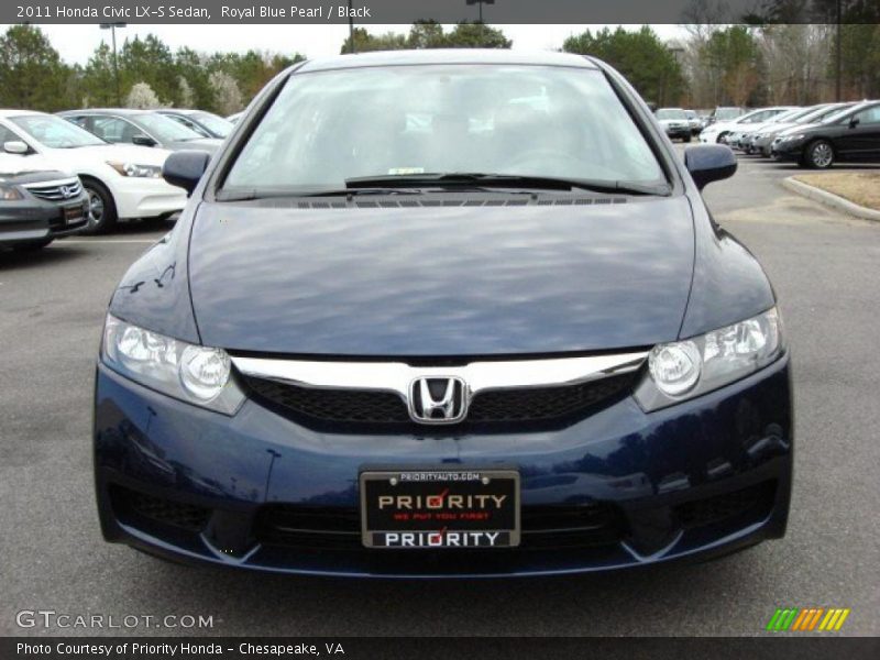 Royal Blue Pearl / Black 2011 Honda Civic LX-S Sedan
