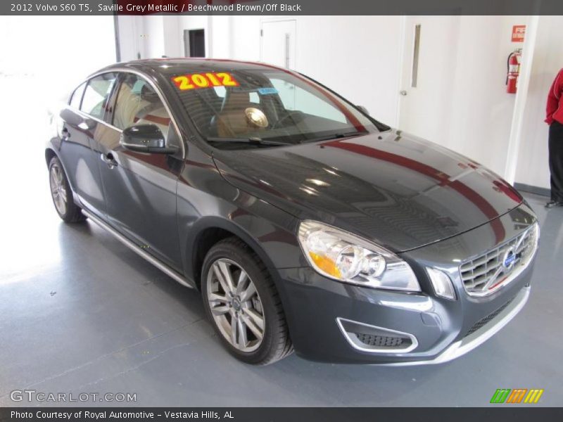Saville Grey Metallic / Beechwood Brown/Off Black 2012 Volvo S60 T5