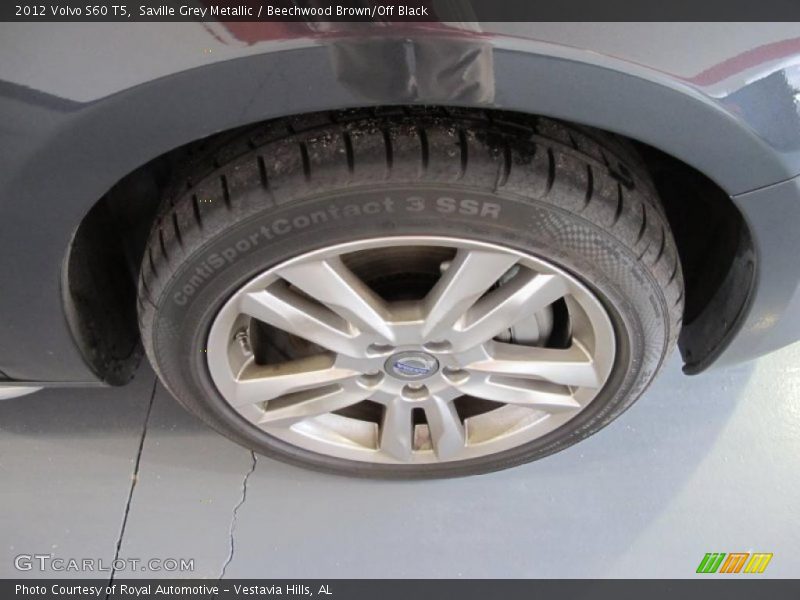Saville Grey Metallic / Beechwood Brown/Off Black 2012 Volvo S60 T5