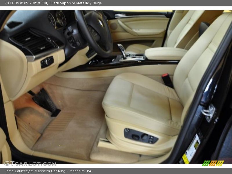 Black Sapphire Metallic / Beige 2011 BMW X5 xDrive 50i