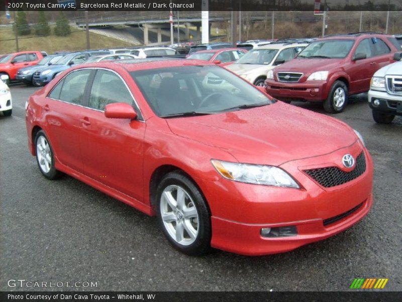 Barcelona Red Metallic / Dark Charcoal 2007 Toyota Camry SE