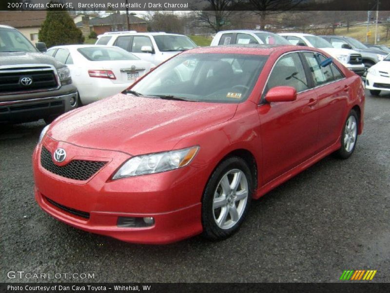 Barcelona Red Metallic / Dark Charcoal 2007 Toyota Camry SE