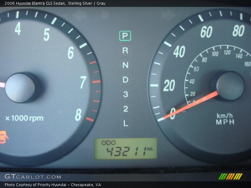 Sterling Silver / Gray 2006 Hyundai Elantra GLS Sedan