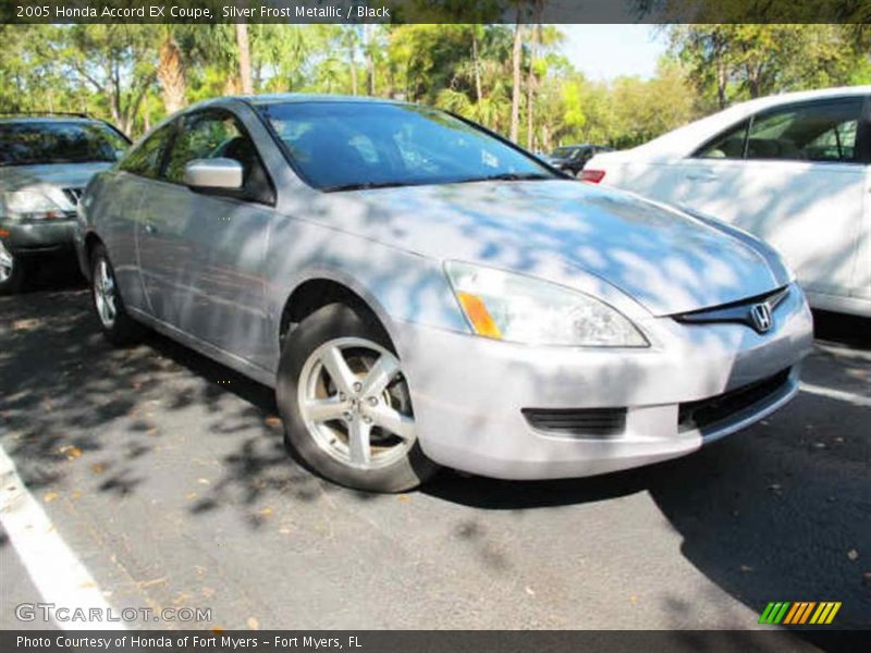 Silver Frost Metallic / Black 2005 Honda Accord EX Coupe
