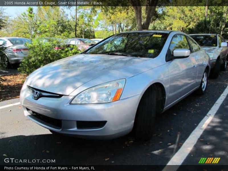 Silver Frost Metallic / Black 2005 Honda Accord EX Coupe
