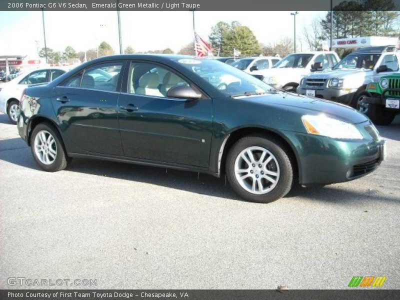 Emerald Green Metallic / Light Taupe 2006 Pontiac G6 V6 Sedan