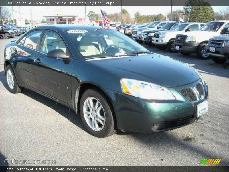 Emerald Green Metallic / Light Taupe 2006 Pontiac G6 V6 Sedan