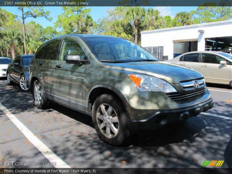 Green Tea Metallic / Ivory 2007 Honda CR-V EX