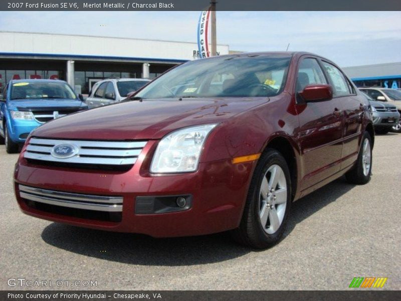 Merlot Metallic / Charcoal Black 2007 Ford Fusion SE V6