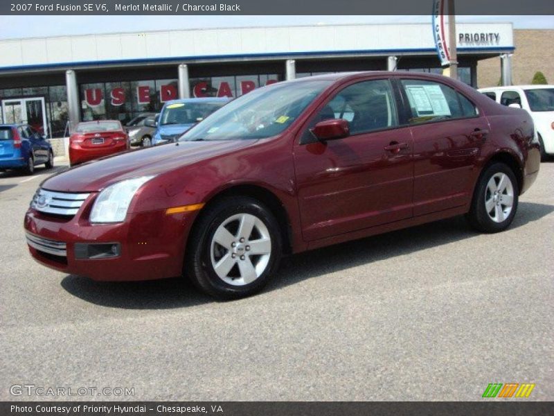 Merlot Metallic / Charcoal Black 2007 Ford Fusion SE V6