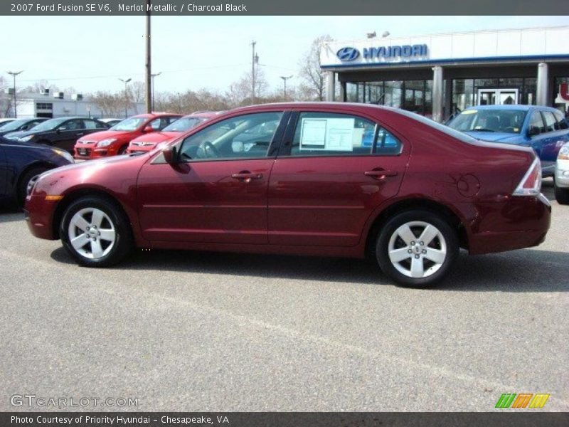 Merlot Metallic / Charcoal Black 2007 Ford Fusion SE V6