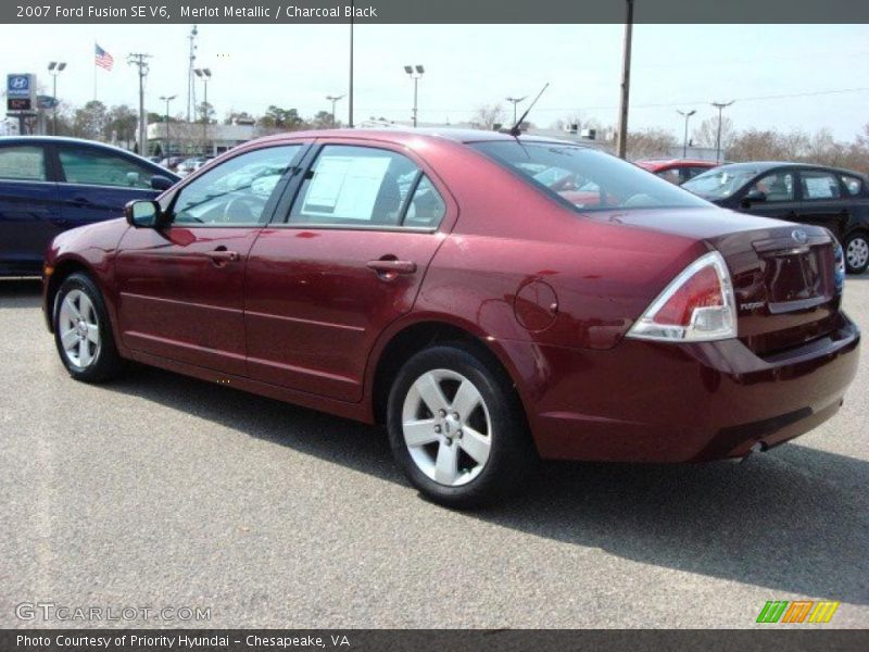 Merlot Metallic / Charcoal Black 2007 Ford Fusion SE V6