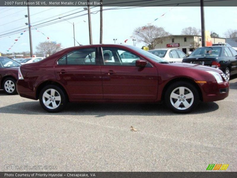 Merlot Metallic / Charcoal Black 2007 Ford Fusion SE V6