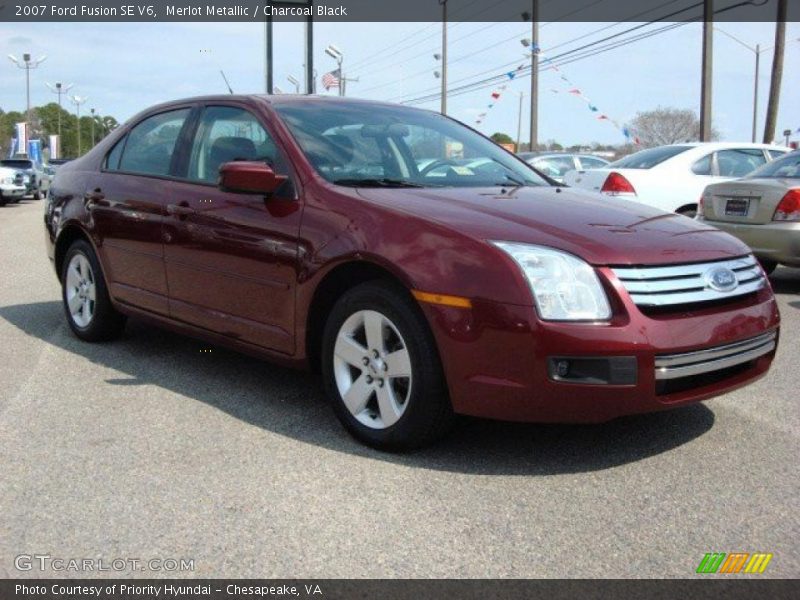 Merlot Metallic / Charcoal Black 2007 Ford Fusion SE V6