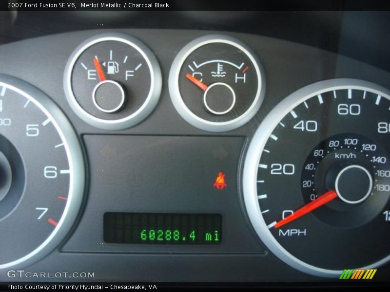 Merlot Metallic / Charcoal Black 2007 Ford Fusion SE V6