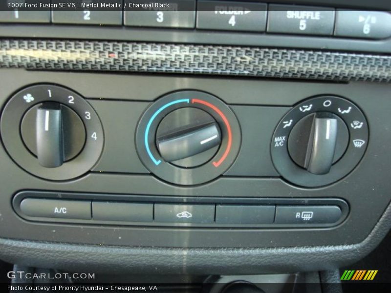 Merlot Metallic / Charcoal Black 2007 Ford Fusion SE V6