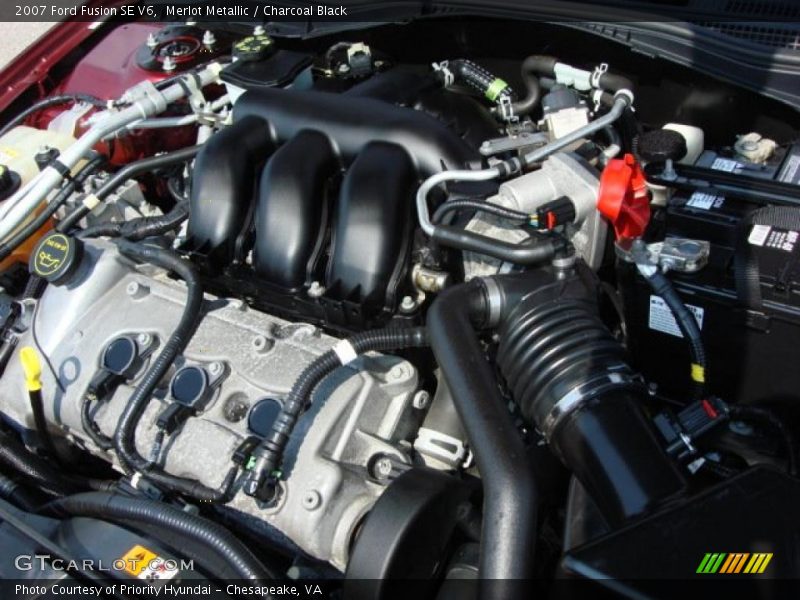 Merlot Metallic / Charcoal Black 2007 Ford Fusion SE V6