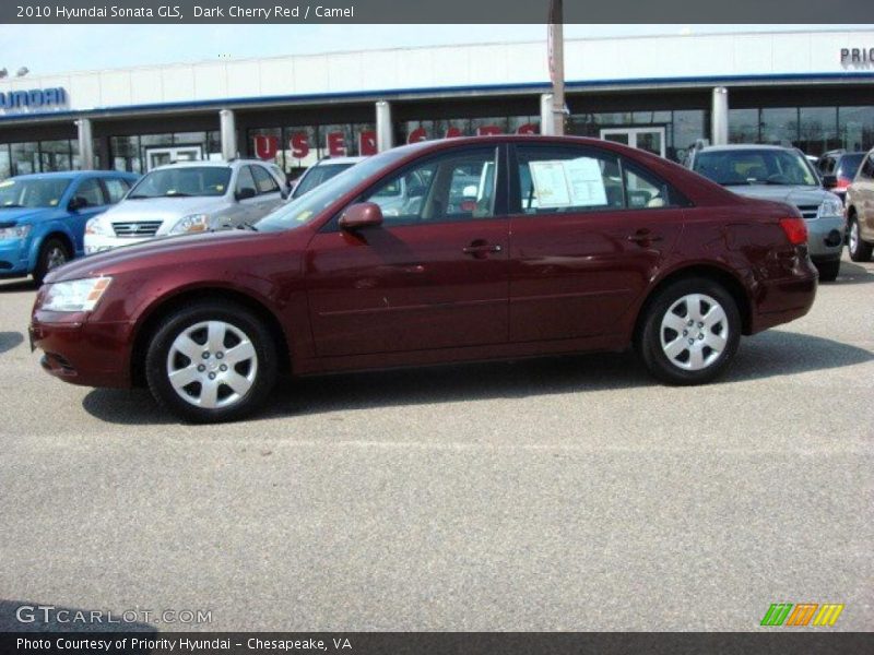 Dark Cherry Red / Camel 2010 Hyundai Sonata GLS