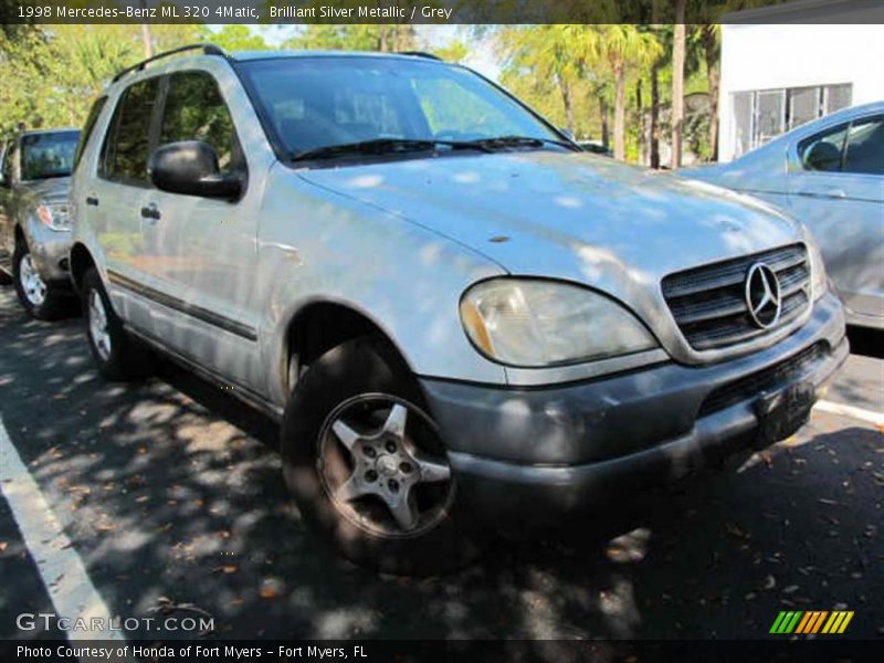 Brilliant Silver Metallic / Grey 1998 Mercedes-Benz ML 320 4Matic