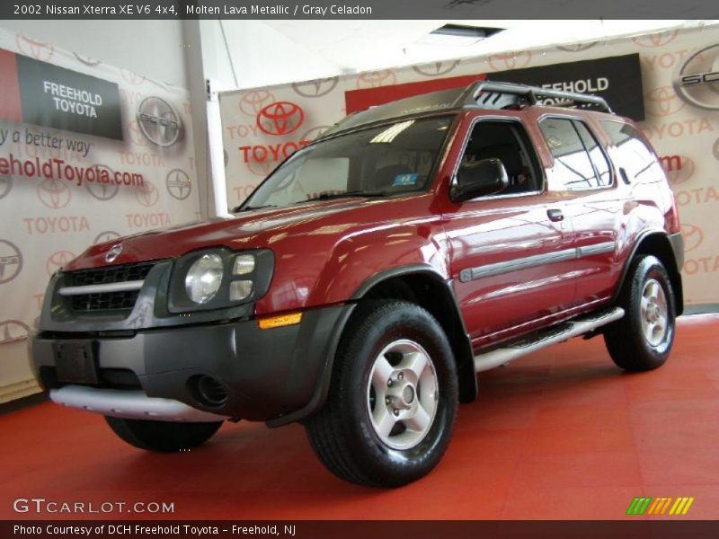 Molten Lava Metallic / Gray Celadon 2002 Nissan Xterra XE V6 4x4